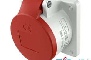 Ổ cắm công nghiệp gắn tường Mennekes 3 Pha 63A 4chấu