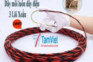 Dây mồi điện 3 lõi xoắn 10 mét