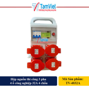 Ip67 Rcbo Tủ Nguồn Thi Công Xách Tay 1 Pha IP67 – RCBO 32A, 4 Ổ Công Nghiệp 16A ...