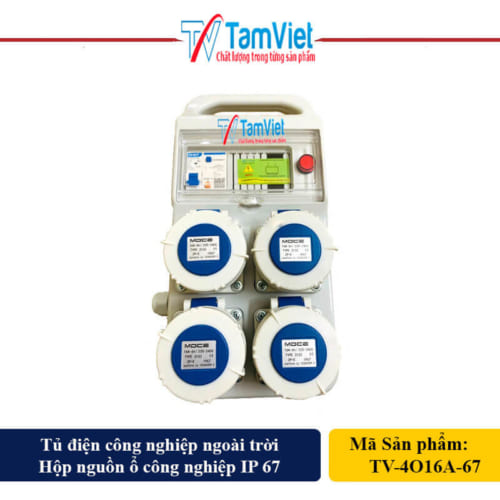 Ip67 Rcbo Tủ Nguồn Thi Công Xách Tay 1 Pha IP67 – RCBO 32A, 4 Ổ Công Nghiệp 16A ...