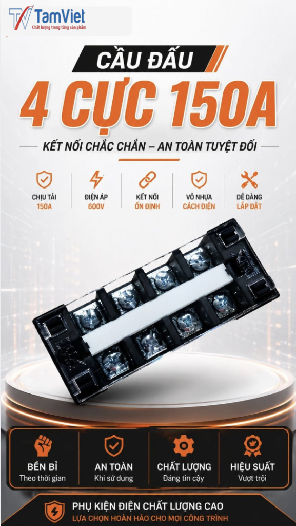 Cầu Đấu Điện 4 Cực 150A 