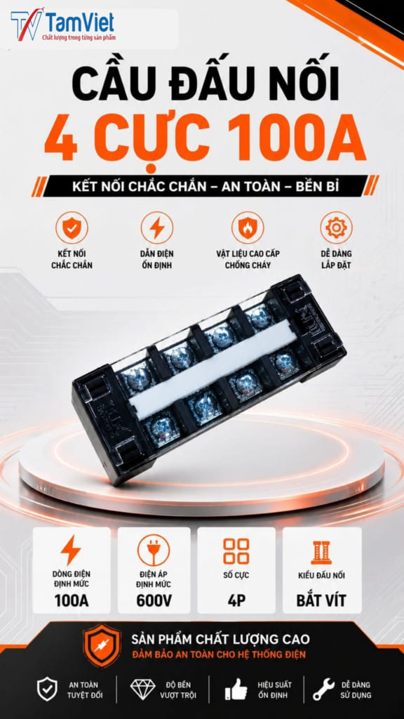 Cầu Đấu Điện 4 Cực 100A