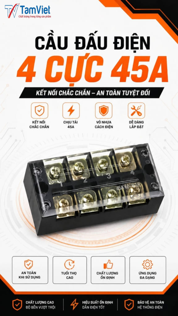 Cầu Đấu Điện 4 Cực 45A