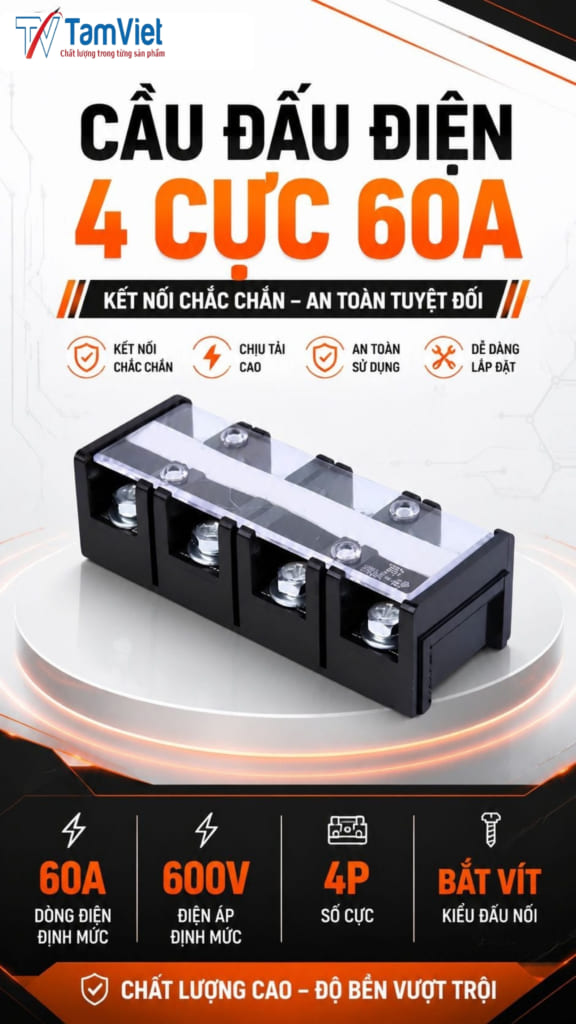 Cầu Đấu Điện 4 Cực 60A