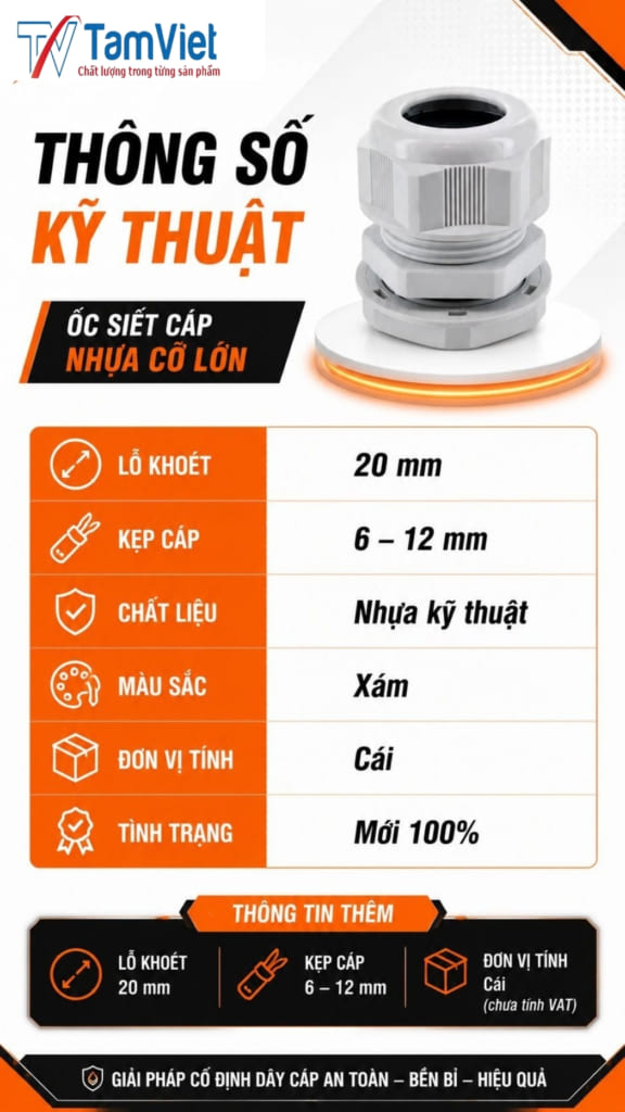 Ốc Siết Cáp Nhựa