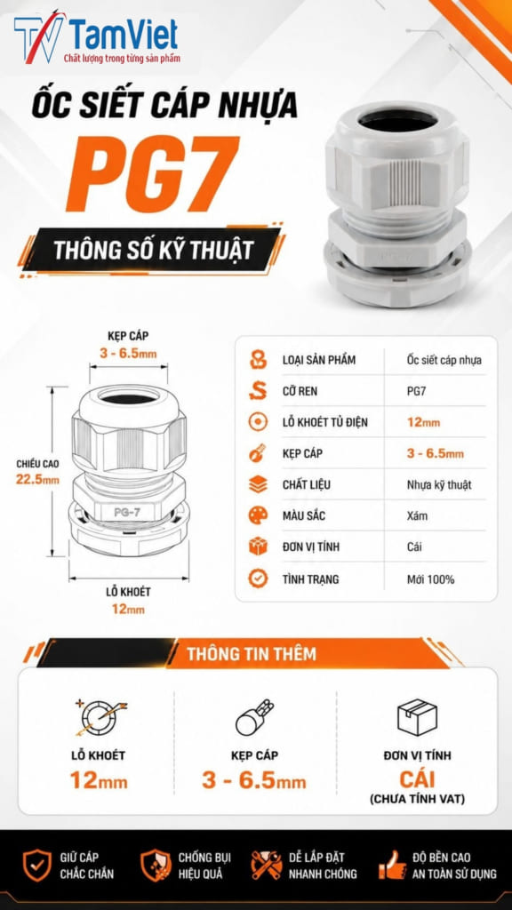 Ốc Siết Cáp Nhựa