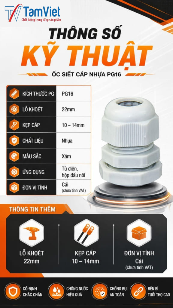 Ốc Siết Cáp Nhựa