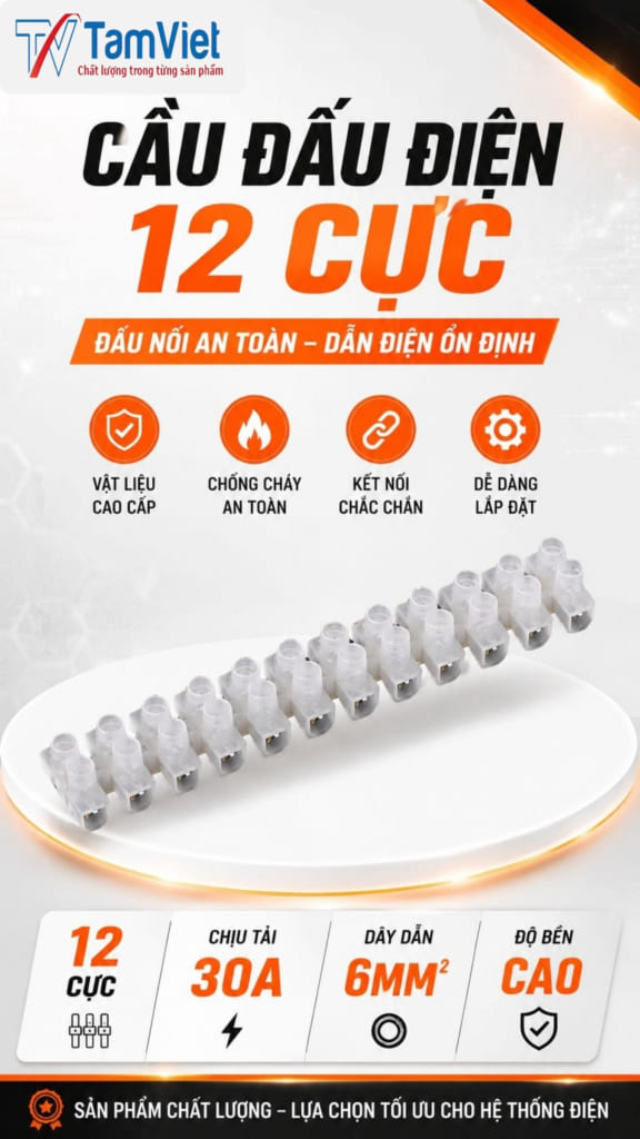 Ốc Siết đầu điện 12 cực