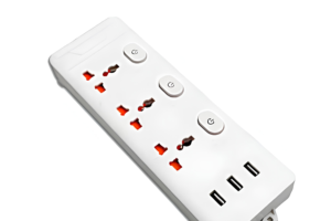 Ổ 3 công tắc USB liền dây 2,5-4,5m