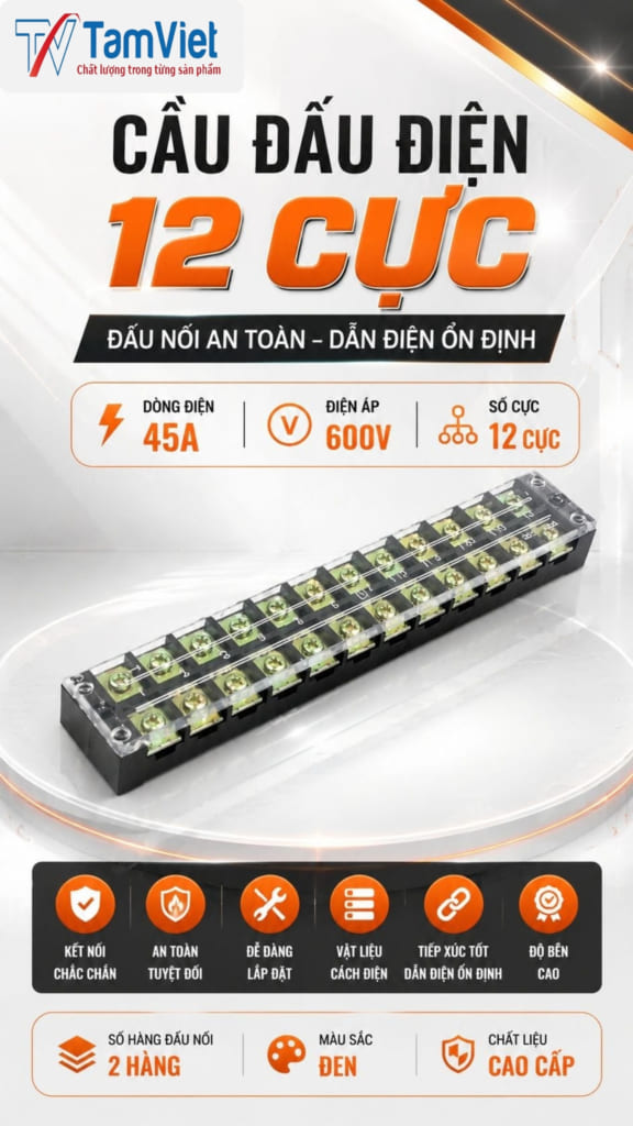 cầu đấu điện 12 cực