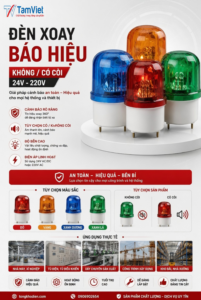 Đèn xoay báo hiệu có còi