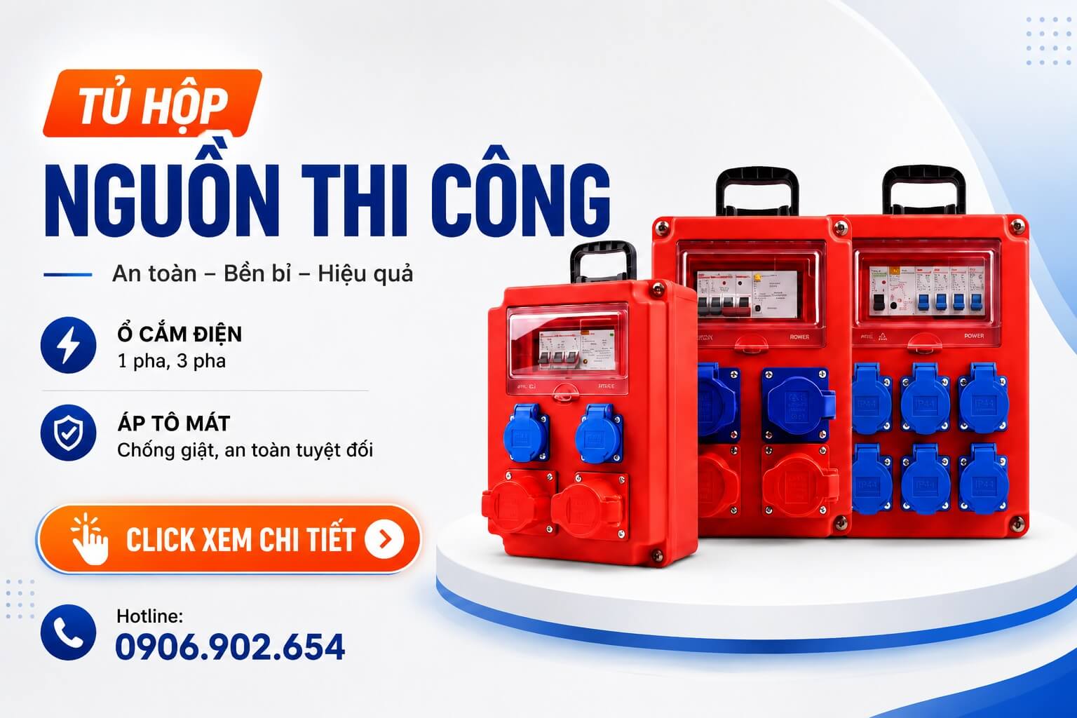 Tủ hộp nguồn thi công