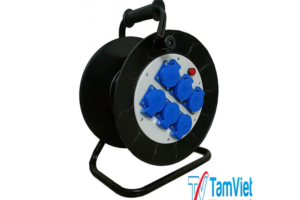 Rulo cuộn dây điện khung sắt 6 ổ cắm đa năng cao cấp