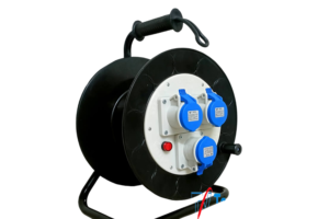 Rulo điện ổ cắm quay tay 1 pha 3 ổ cắm công nghiệp