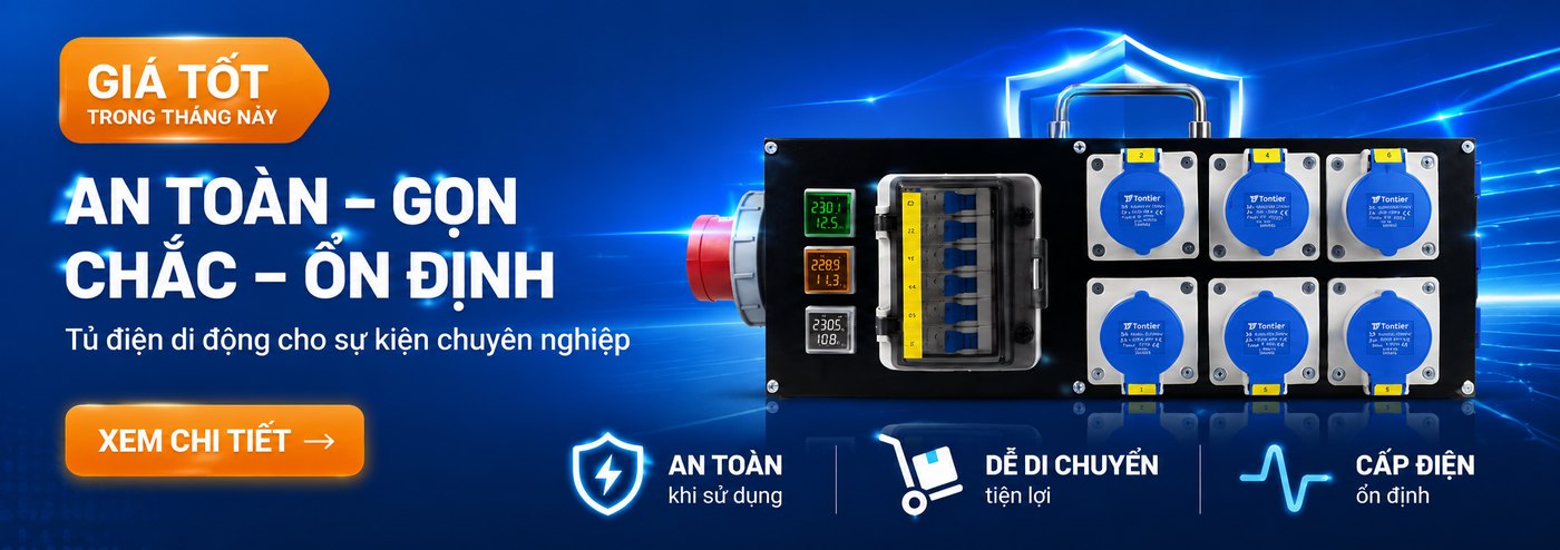 Tủ điện di động an toàn gọn chắc ổn định