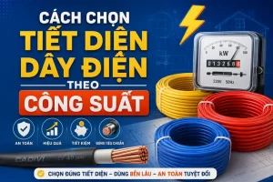 Cách chọn tiết diện dây điện theo công suất – hướng dẫn Tâm Việt