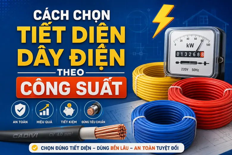 Cách chọn tiết diện dây điện theo công suất – hướng dẫn Tâm Việt
